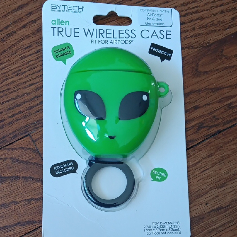 Green Alien Sunglasses and AirPods Case Set - Picture 2 of 5